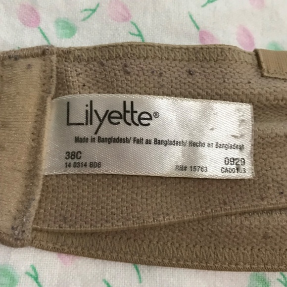 Lilyette Strapless Wired Bra 38C Tan Brown - Picture 6 of 9